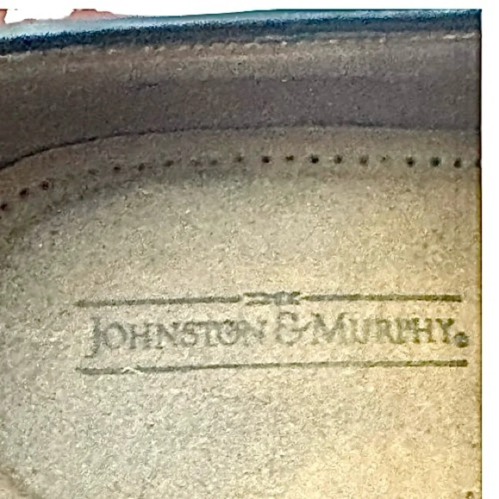 Johnston & Murphy Men’s Oxford Dress Shoes Size 9.5 Black Leather Made in Mexico